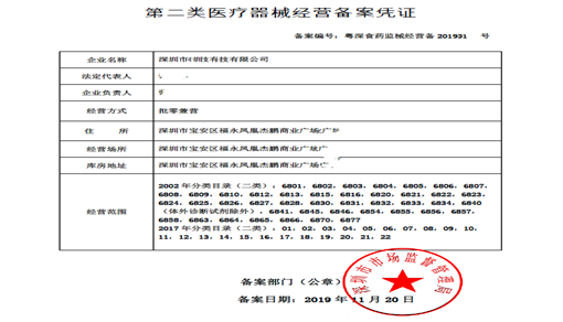 福田--第二类医疗器械