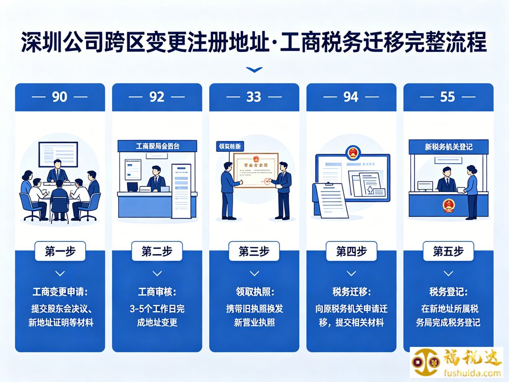 深圳公司跨区变更注册地址,工商税务迁移完整流程